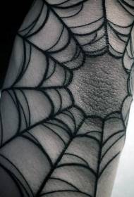 рака црна пајак веб тетоважа шема