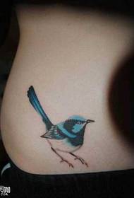 Taille vogel tattoo patroon