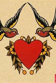 Manoscritto tatuaggio rondine funziona