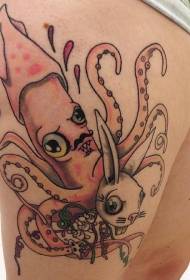 dij cartoon kleurde octopus tattoo patroan