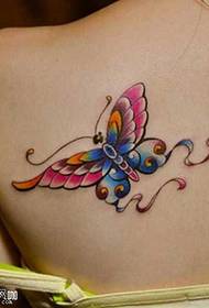 Modèle de tatouage papillon couleur épaule