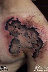Reticolo di tatuaggio dell'elefante incrinato