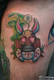 另一種可愛的蒙面兔子紋身圖案
