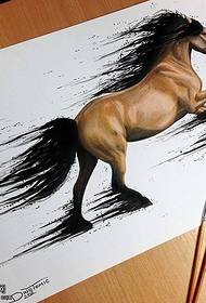 Bản thảo mực hình xăm con ngựa của Mercedes-Benz