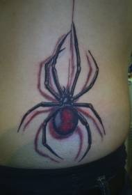 Realistični uzorak tetovaže pauka u boji na rebrici