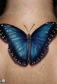 Nazaj vzorec tatoo metuljev