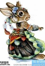 Rukopis králík tetování vzor