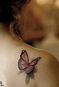 Ŝultro papilio tatuaje ŝablono