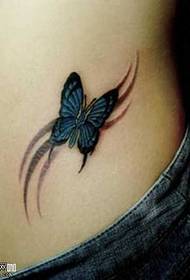Midja fjäril tatuering mönster