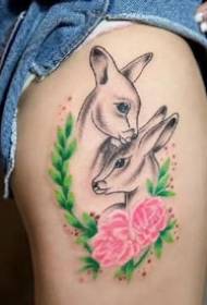 Tatuaż na głowie jelenia: działa grupa pięknych tatuaży na głowie jelenia 9