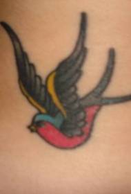 mudellu classicu di tatuaggi di deglutini di culore