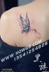 Exquisite butterfly tattoo on the shoulder