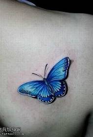 Patrón de tatuaxe de mariposa azul favorito