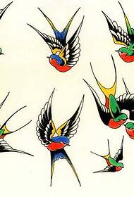 a set of swallow tattoo pictures