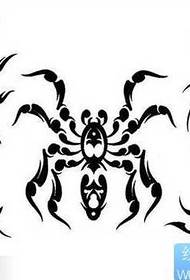 Corak Tattoo Manuskrip Spider Totem
