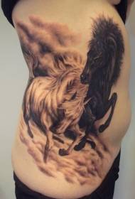 I-waist-side brown Fight mustang tattoo iphethini