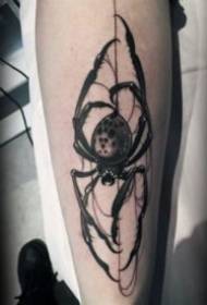 kikowaena ʻeleʻele o spider tattoo hana