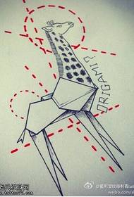 Modellu simplice di tatuatu di picculu cervu simplice