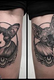 twee oulike tatoeëermerke vir honde-tatoeëring op die kuit