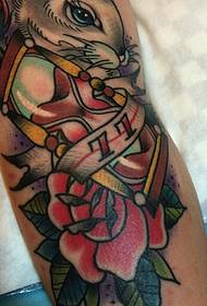 cute cute color bunny tattoo picture