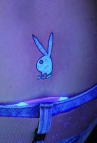 Playboy sungura fluorescent tattoo pateni