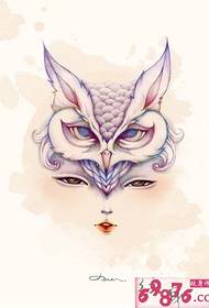 Image manuscrite de tatouage masque Fox