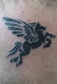 Black Pegasus Tattoo Pattern