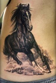 Modèle de tatouage de cheval Pentium réaliste à la taille