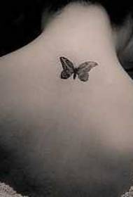 Natrag uzorak tetovaže leptira