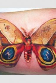 Κίτρινο μοτίβο τατουάζ πεταλούδα προσωπικότητα