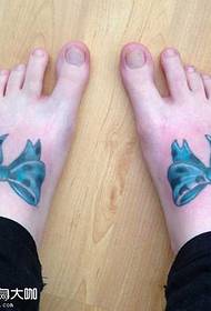 Féiss bloe Schmetterling Tattoo Muster