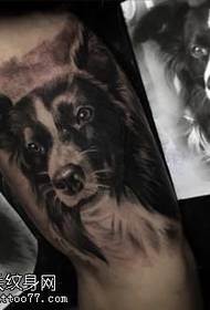modello di tatuaggio cane vitello