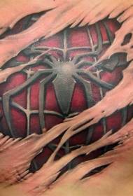Patrón de tatuaje de lágrimas de araña de cor