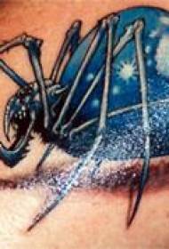 braț model de tatuaj de păianjen horror realist