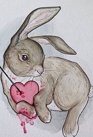 láska králík tetování rukopis vzor obrázek