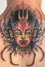 modello di tatuaggio ragnatela personalità nera e grigia Modello di tatuaggio completo ragnatela o ragnatela