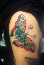 Традиционална креативна шема за тетоважа со пеперутки