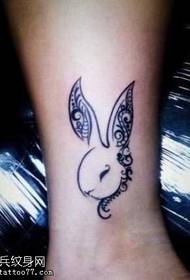 Legs Cute Bunny Tattoo Pattern 135357 - نمط الوشم لطيف الطوطم الأرنب الوشم