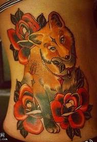 Цветная татуировка лиса