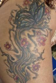 Femur et pruno coloris exemplar butterfly tattoo