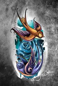 แนะนำให้ใช้กับรูปภาพลายน้ำ Swallow Tattoo สีต้นฉบับ