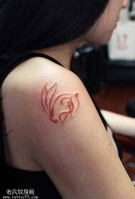 Arm Red Rabbit Totem Tattoo Pattern