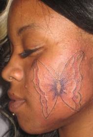 Gale sommerfugl tatoveringsmønster på skulderen