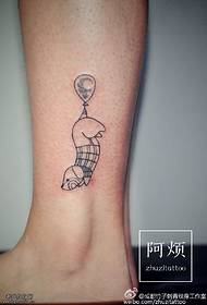 ხბოს prick ძაღლი tattoo ნიმუში