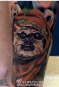 simpatico tatuaggio cucciolo di cane sul polpaccio
