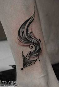 Modello tatuaggio gamba volpe