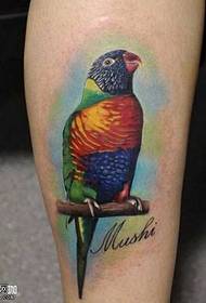 Talking bird tattoo pattern