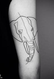 Tattoo elephant linjë linjë e freskët model