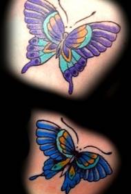 Modellu culuritu di tatuaggi di farfalla