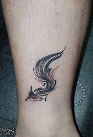 Modello tatuaggio gamba volpe